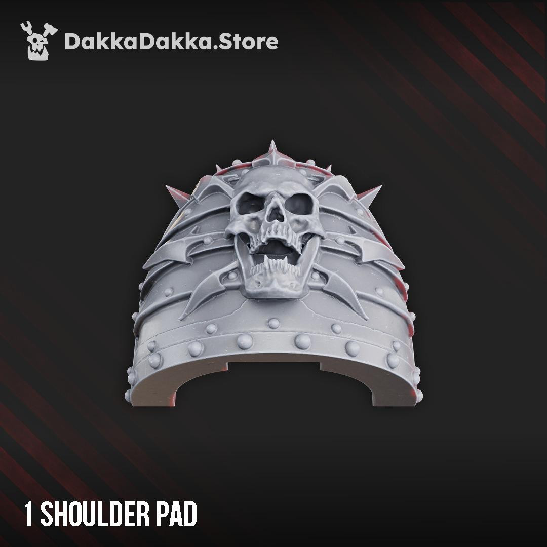 CW "Skull with Spikes" Shoulder Pads
