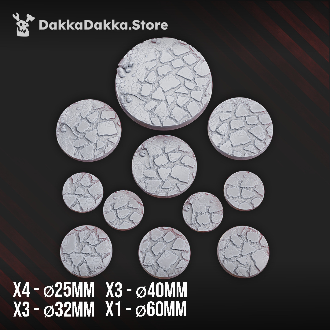 Decorative bases "Flat Stone" Set x11