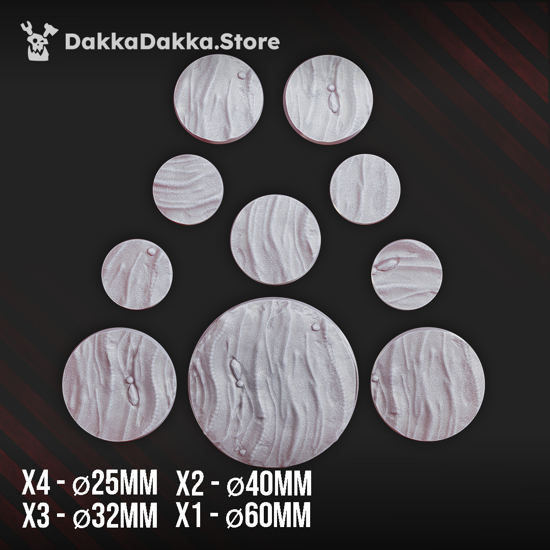 Decorative bases "Wavy sand" Set x10