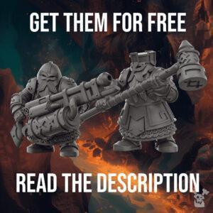 Grimworld Battle for Underholme Promo Models (Steelhill Dwarfs) Front