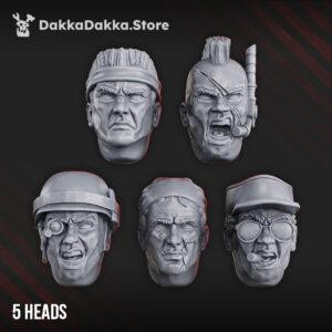 Jungle Fighters Head Bits Commandos Set x5