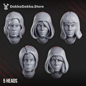 War Sisters Head Bits Great Martyrs Set x5 front