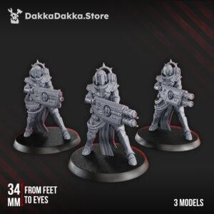 War Sisters Team with Heavy Weapons x3 front