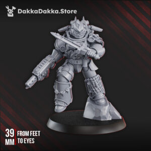 White Megalodon Clan Storm Warrior with Jetpack – Prime Armored Assault Soldier of Space Knights Front